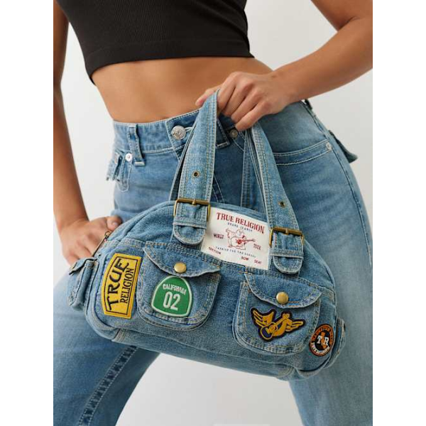 Women's Denim Patch Purse