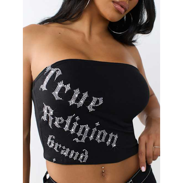 Women's Crystal Logo Tube Top