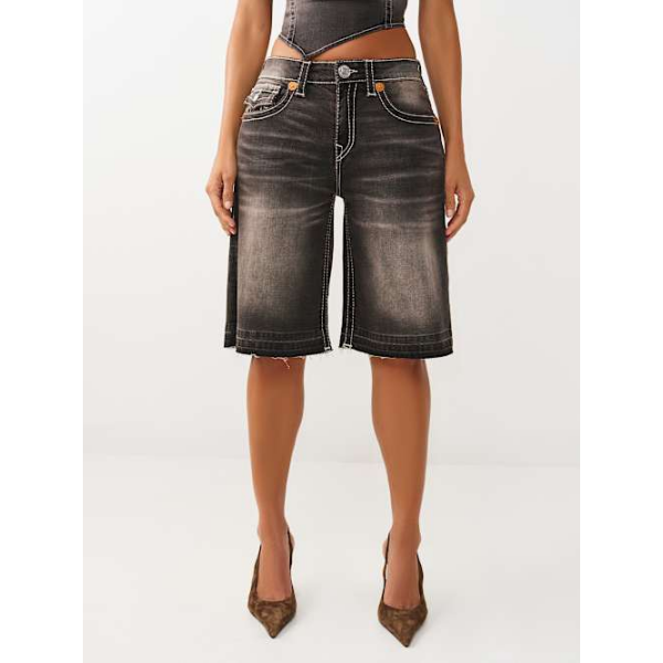 Women's Big T Flap Baggy Denim Jort