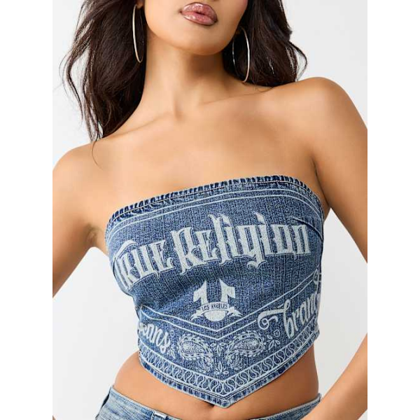 Denim Scarf Top