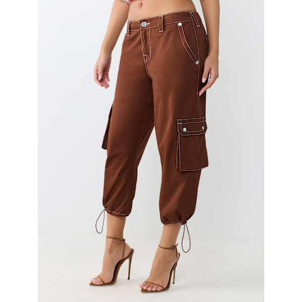 Women's Y2K Cargo Mid Rise Capri
