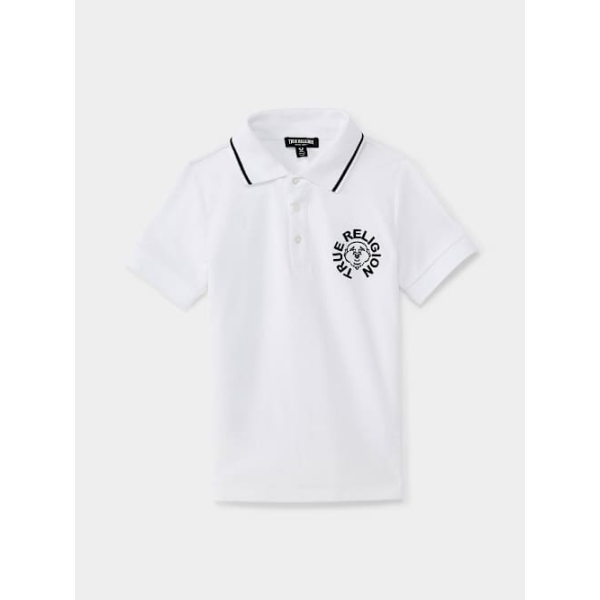 Boys Circular Buddha Face Polo Shirt