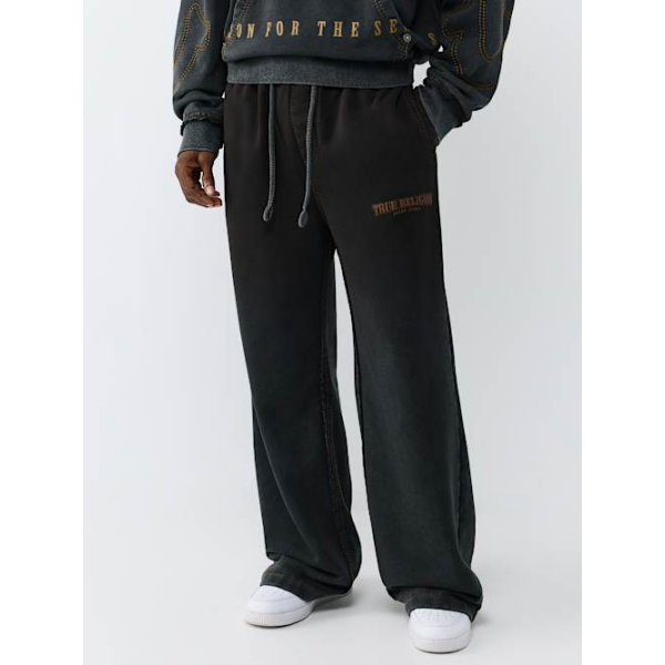 Men's Big T Washed Baggy Sweatpant | Vintage Black | Size 3XL | Denim | True Religion