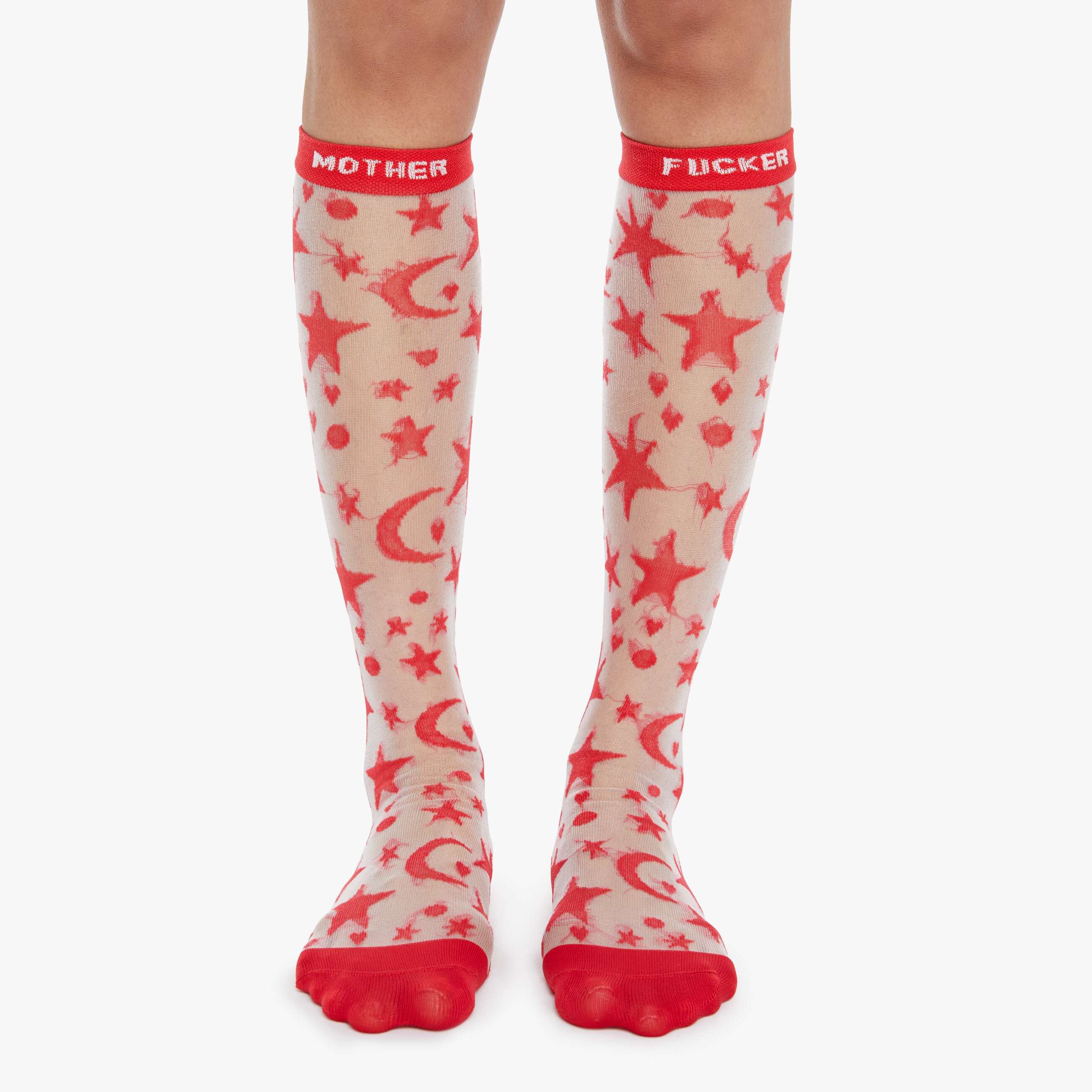 Mother The Ra Stargazer Socks In Red