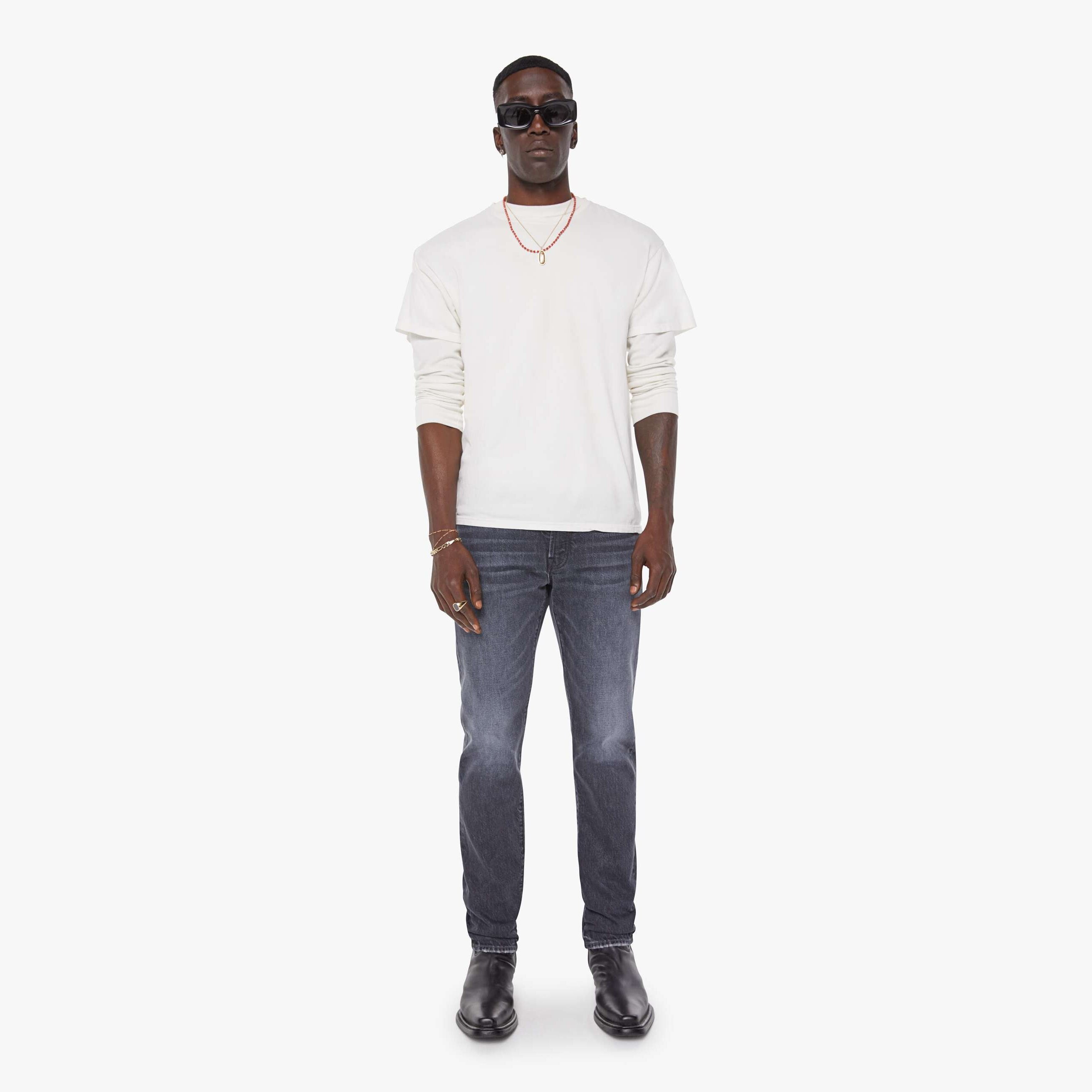 Mother The Mega Neat Final Curtain Jeans In Gray