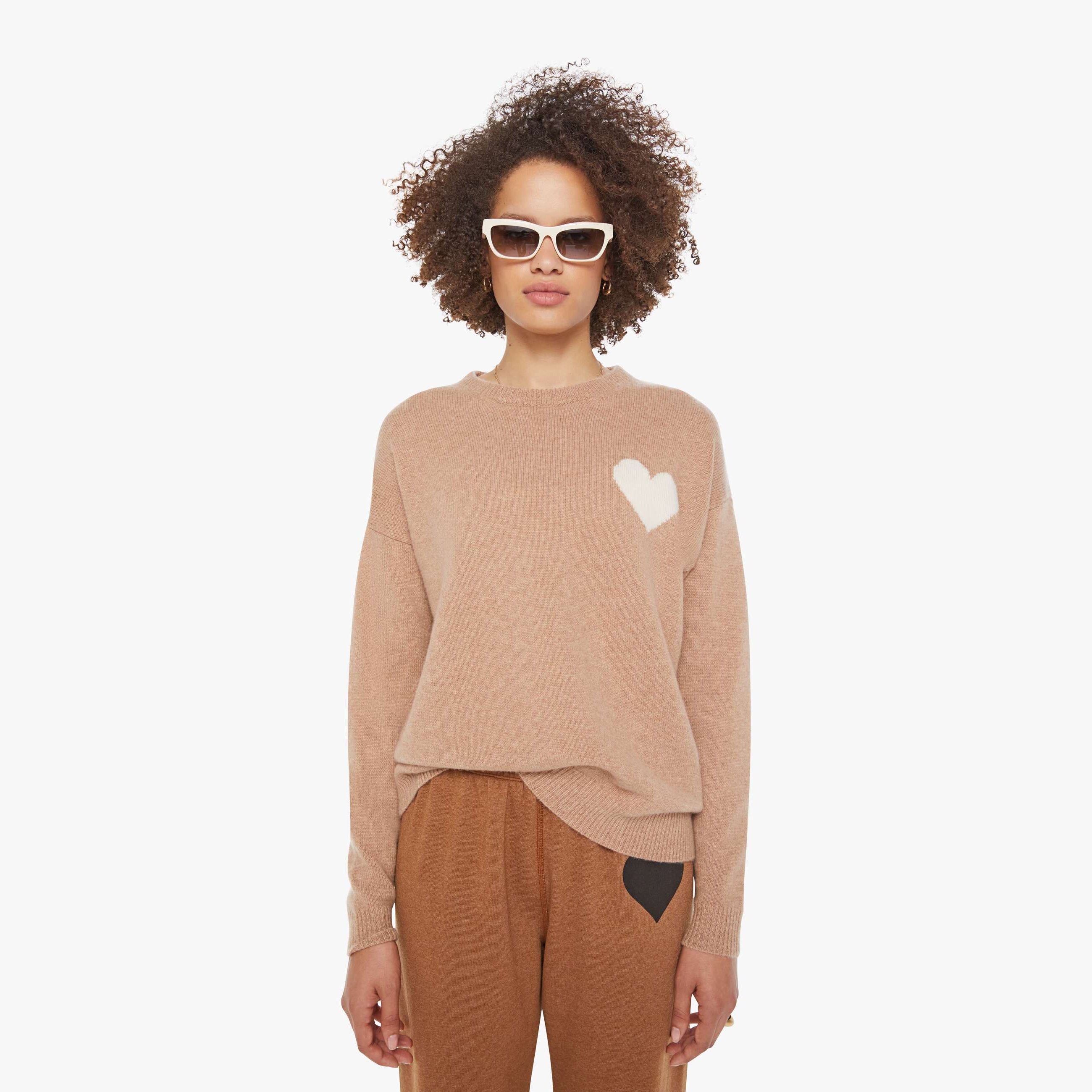 Sprwmn Heart Logo Sweatshirt Almondine In Neutral