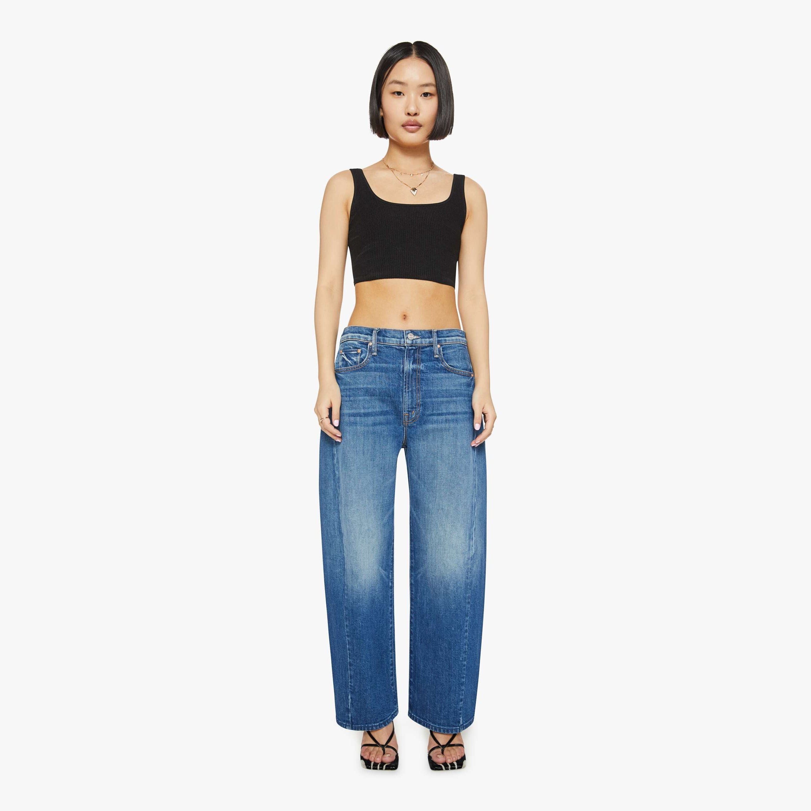 Shop Mother Petites The Lil Full-pipe Flood It's A Small World In Blue