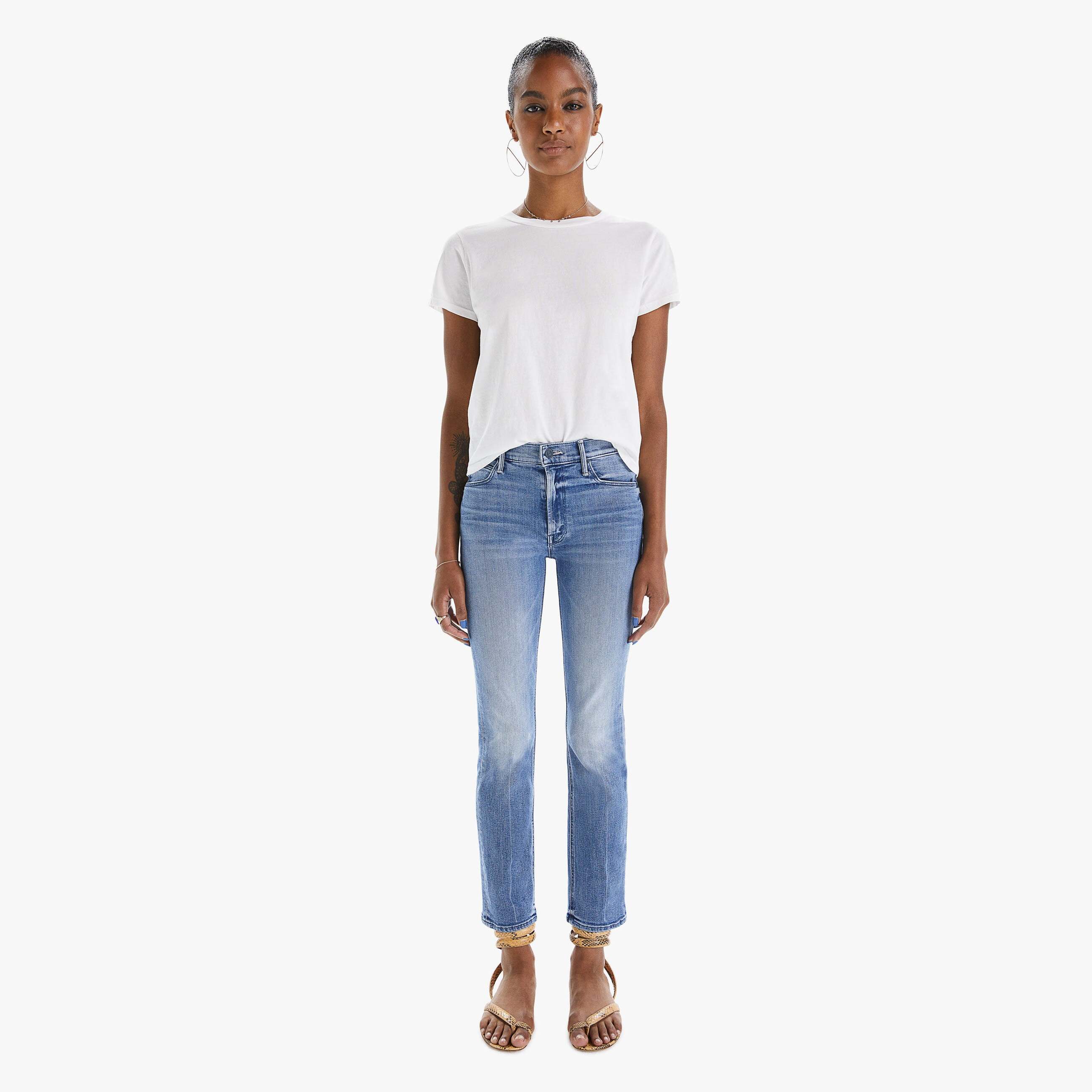 MOTHER The Dazzler Mid-Rise Straight Jeans