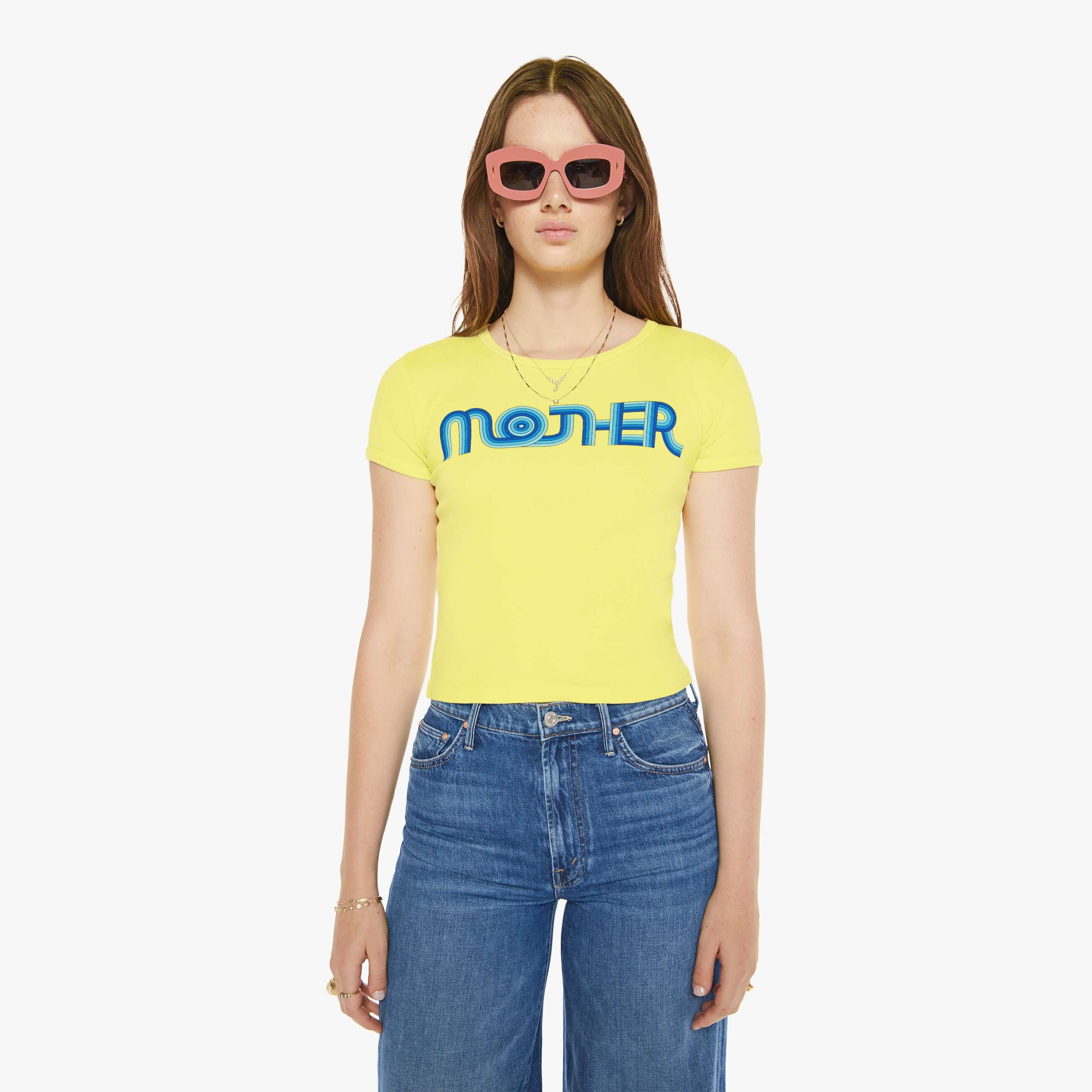 Shop Mother The Itty Bitty Ringer Groove T-shirt In Blue - Size X-large