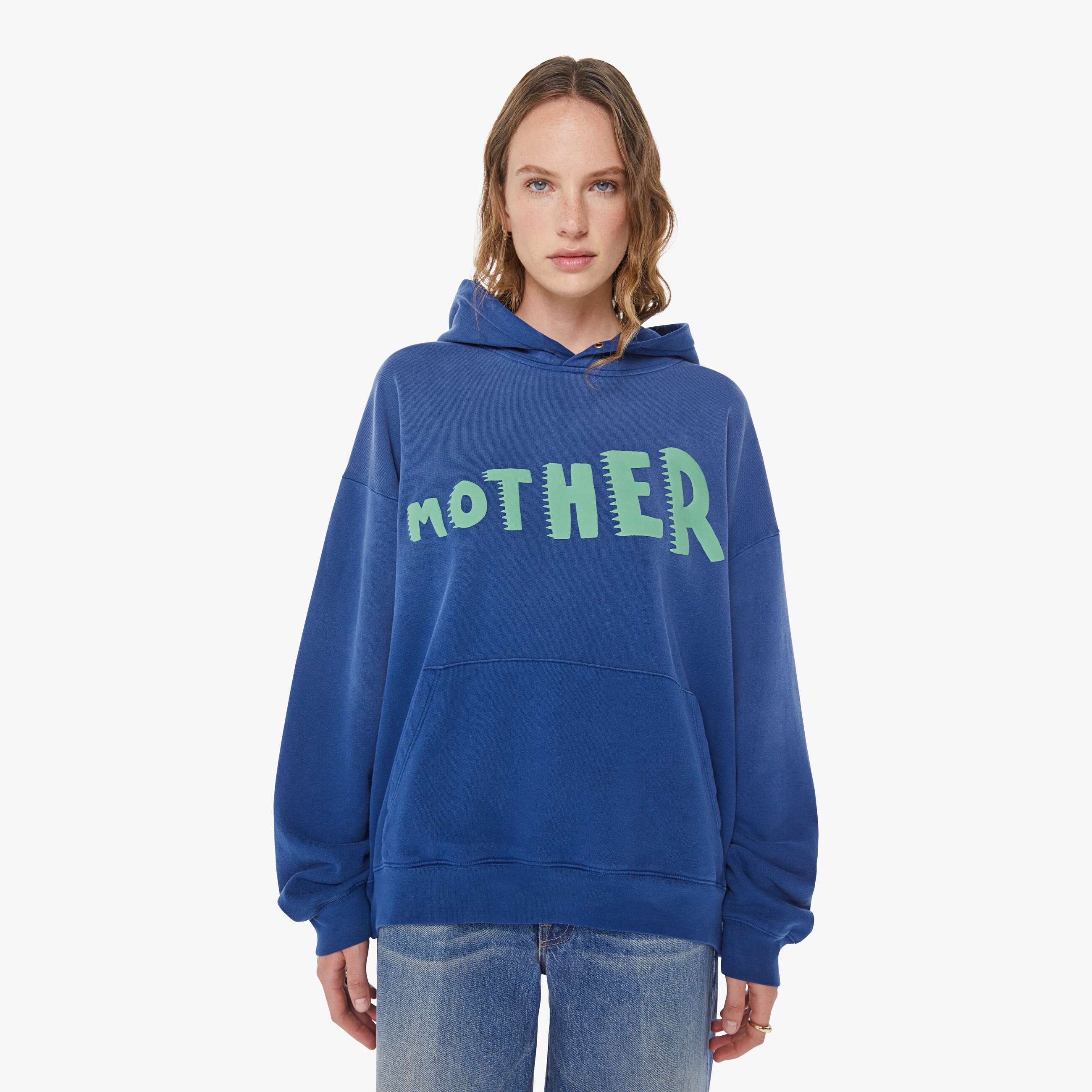 Mother The Oversized Hoodie Smoke In Blue