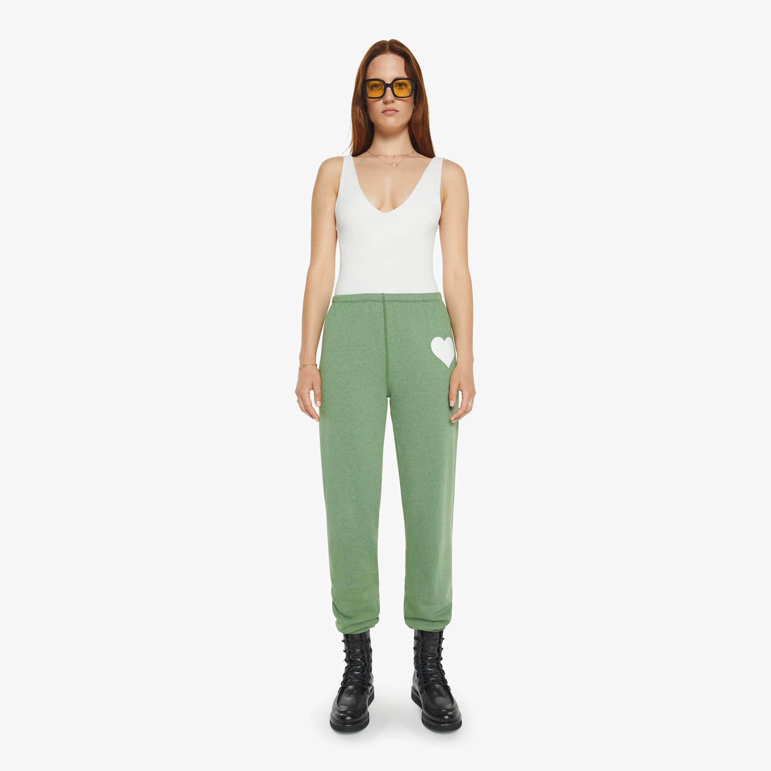 Sprwmn Heart Sweatpant Fern In Green