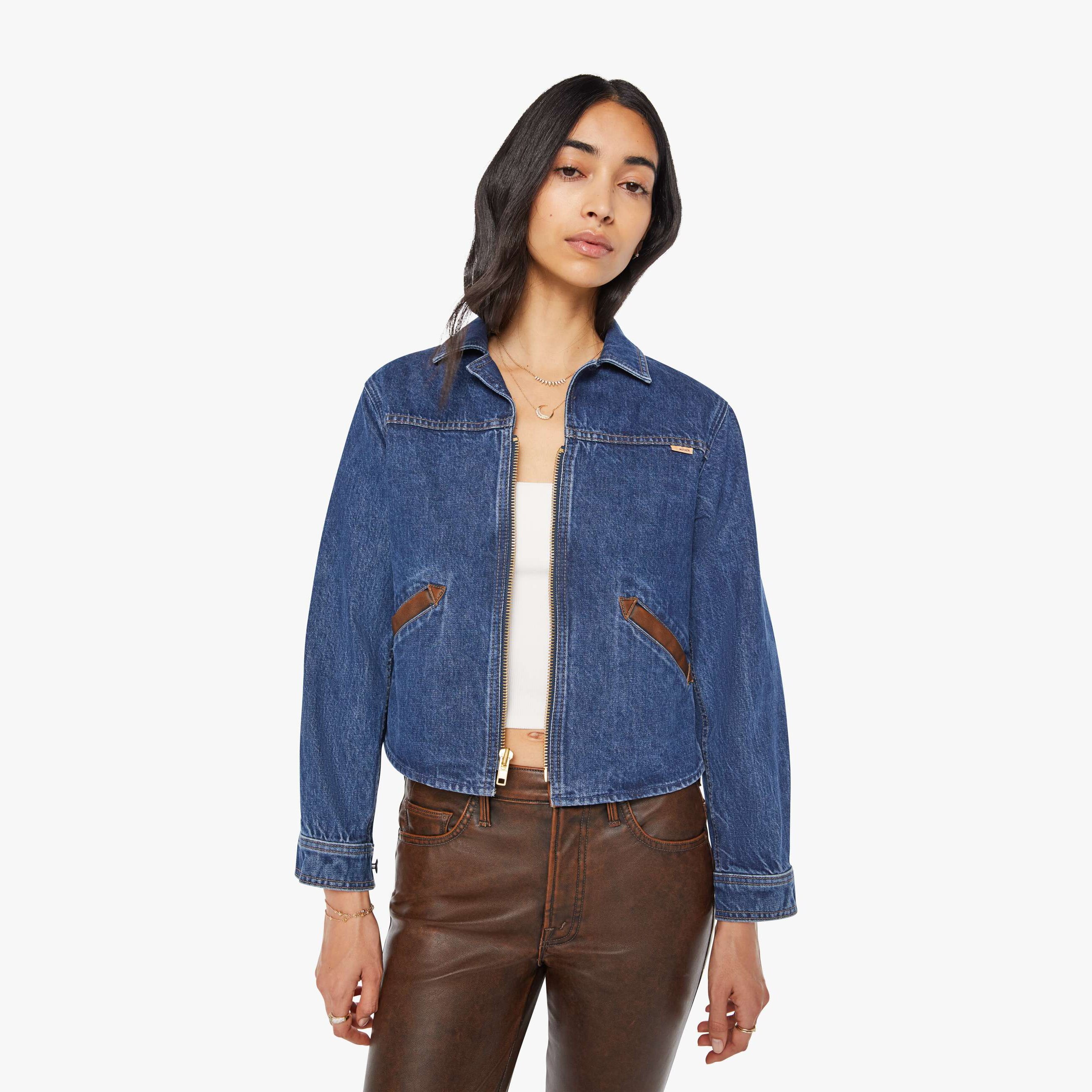 Mother The Str Clear Weekend Out West Jacket In Blue