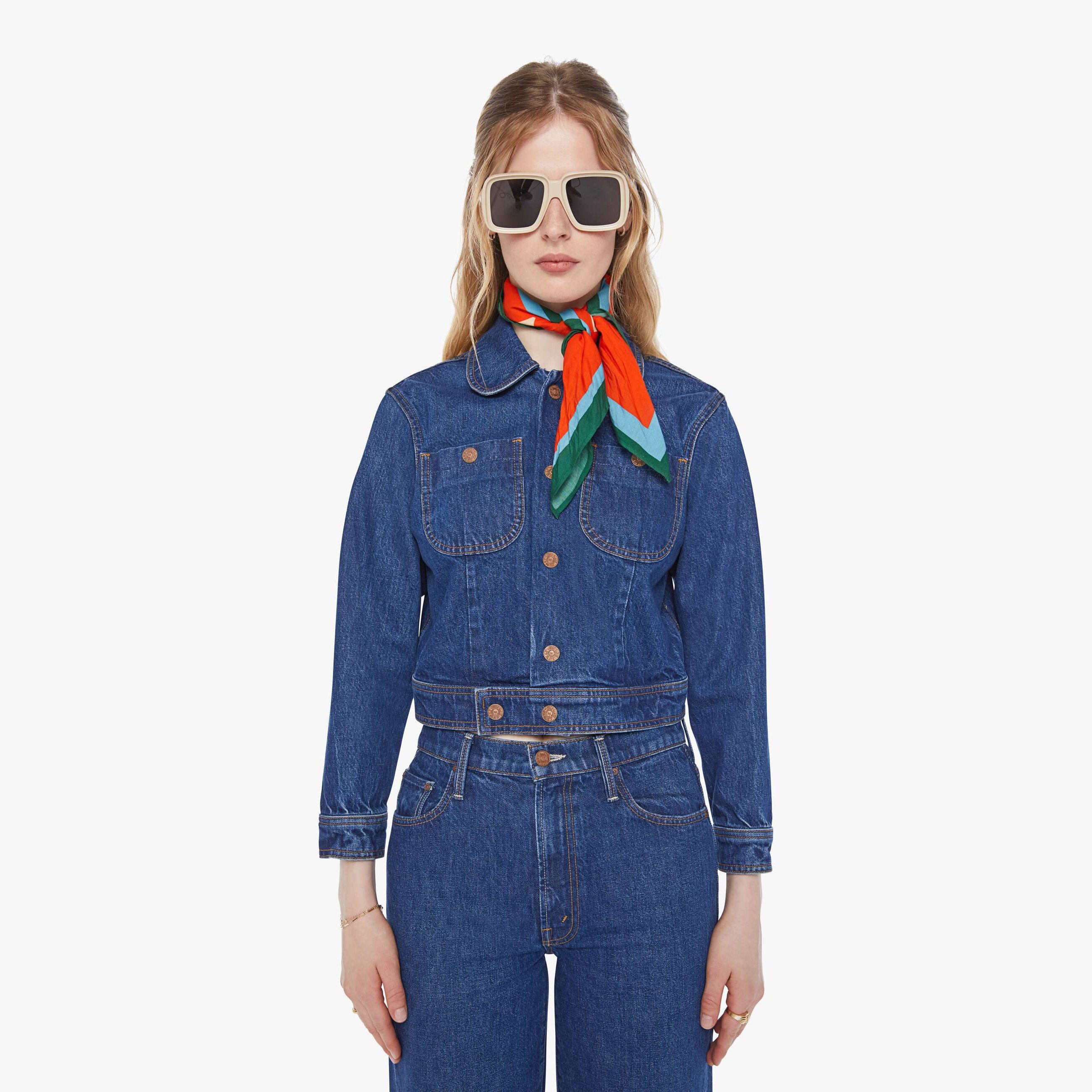 Mother Chloe Fineman X The Wingman Cabin Fever Jacket In Blue