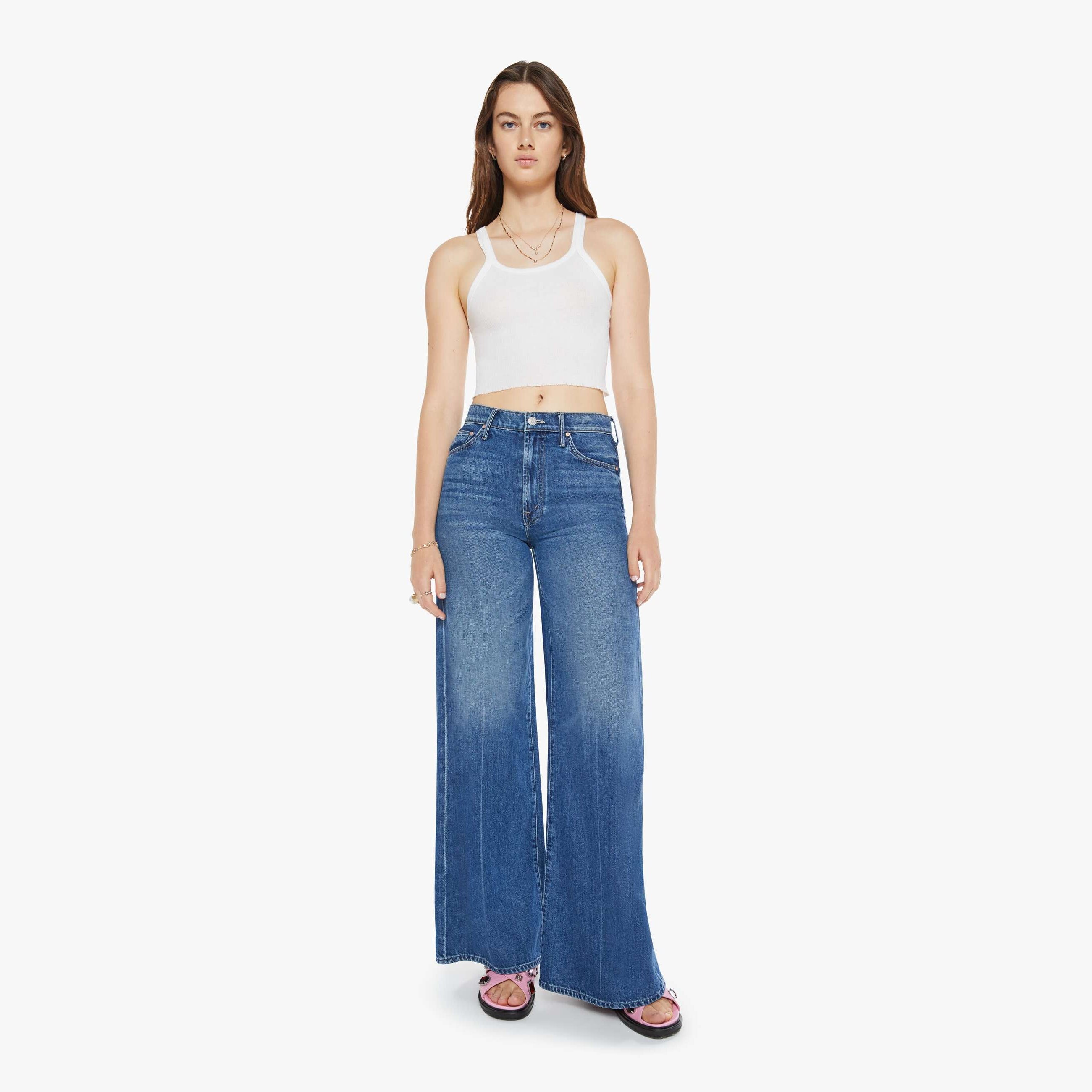 MOTHER THE UNDERCOVER SNEAK RAGS TO RICHES PANTS IN MULTI - SIZE 34