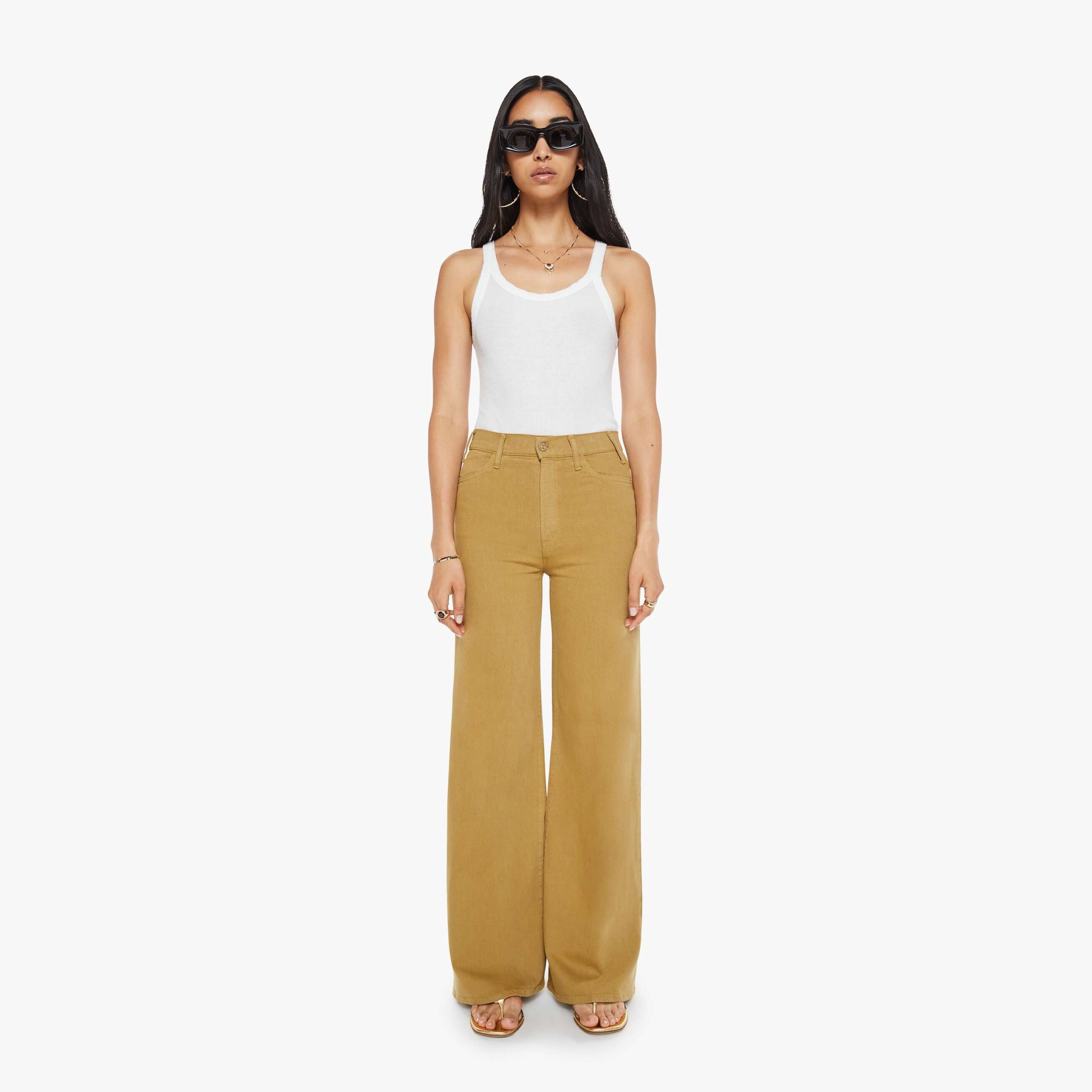 Mother The Hustler Roller Long Time Bronze Mist Jeans In Multi