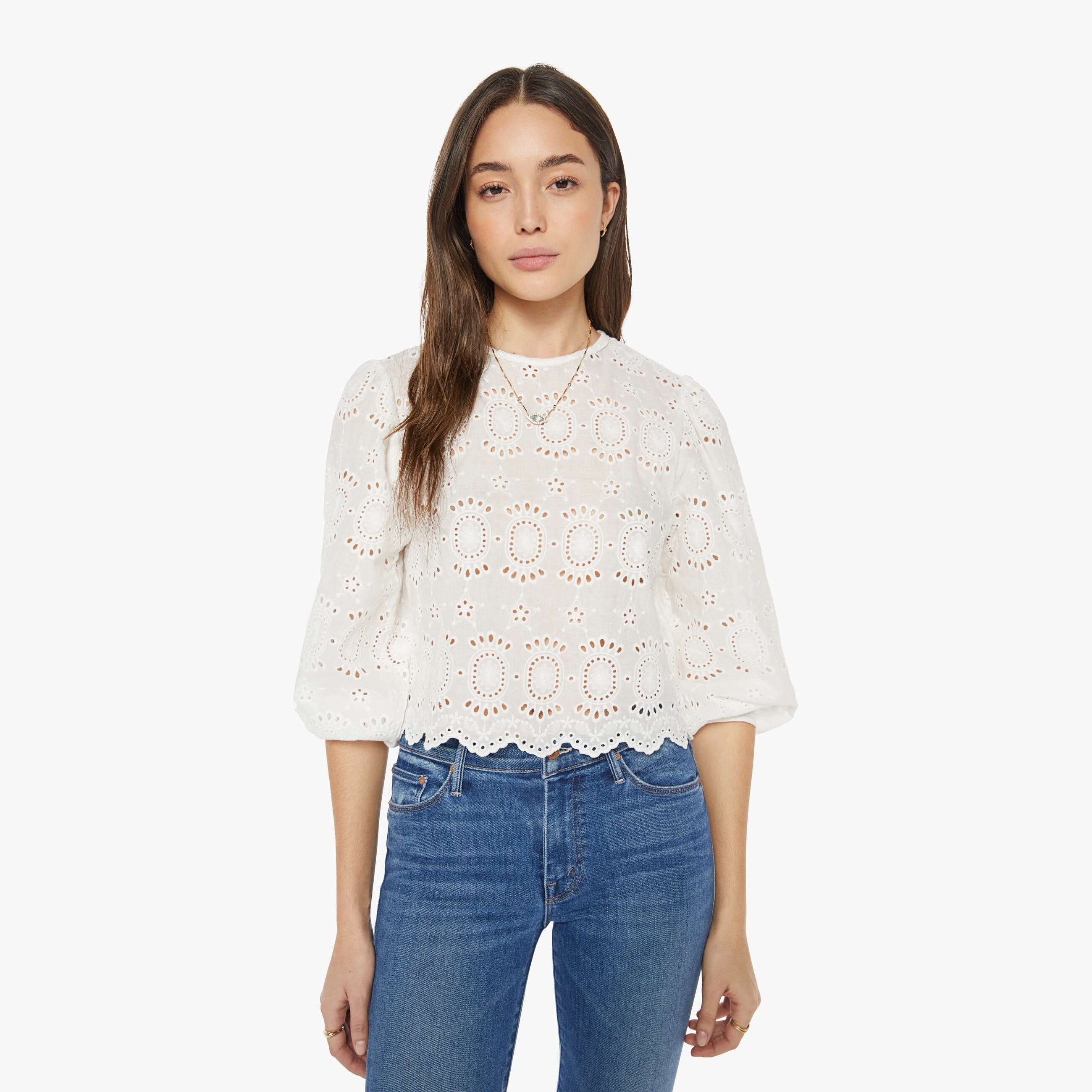 Natalie Martin Lisa Top Medallion Embroidery Salt Sweater In Multi - Size X-small In Multi