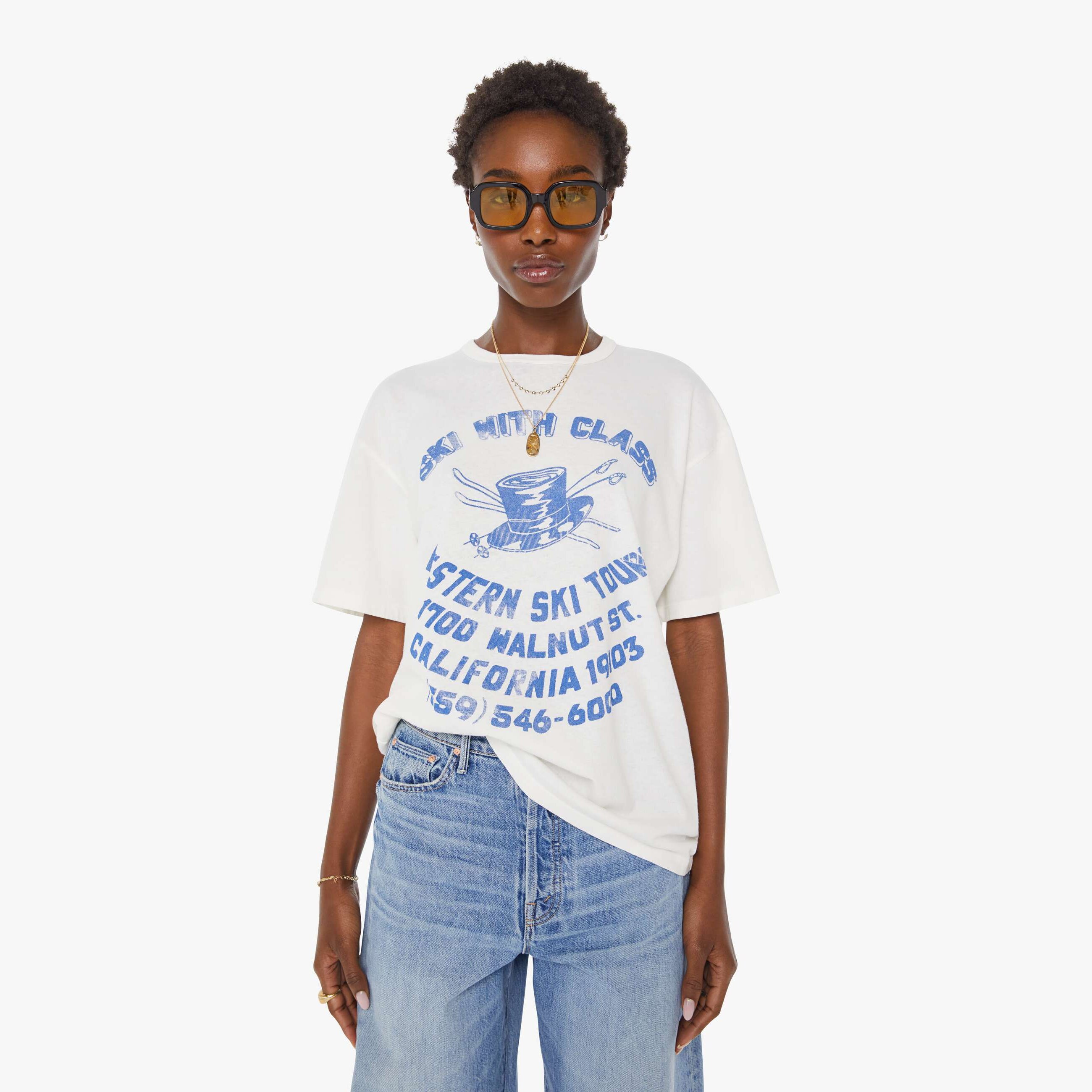 Mother The Lowdown Western Skiing T-shirt In White