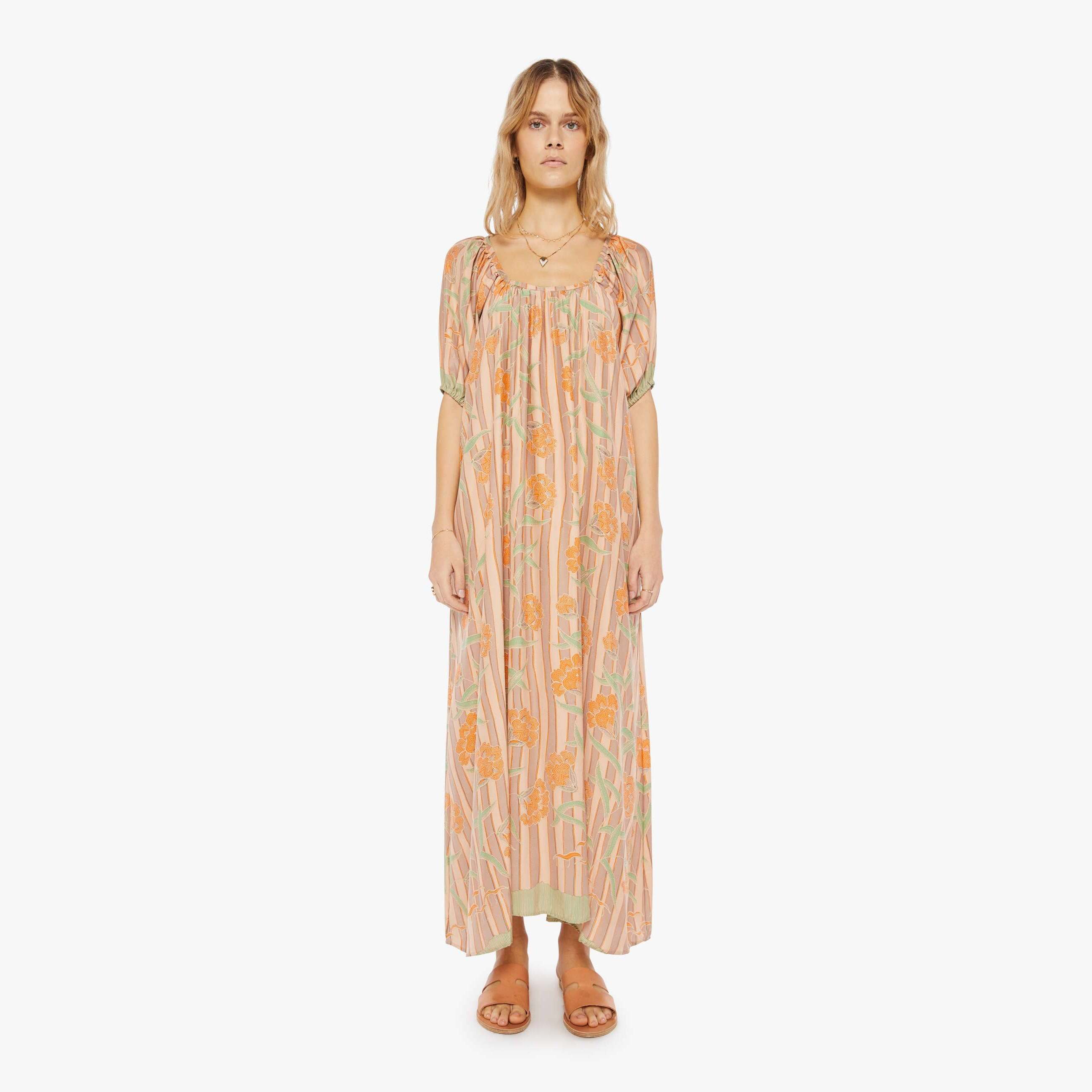 Shop Natalie Martin Vivi Dress Chamomile Apricot In Multi - Size X-large