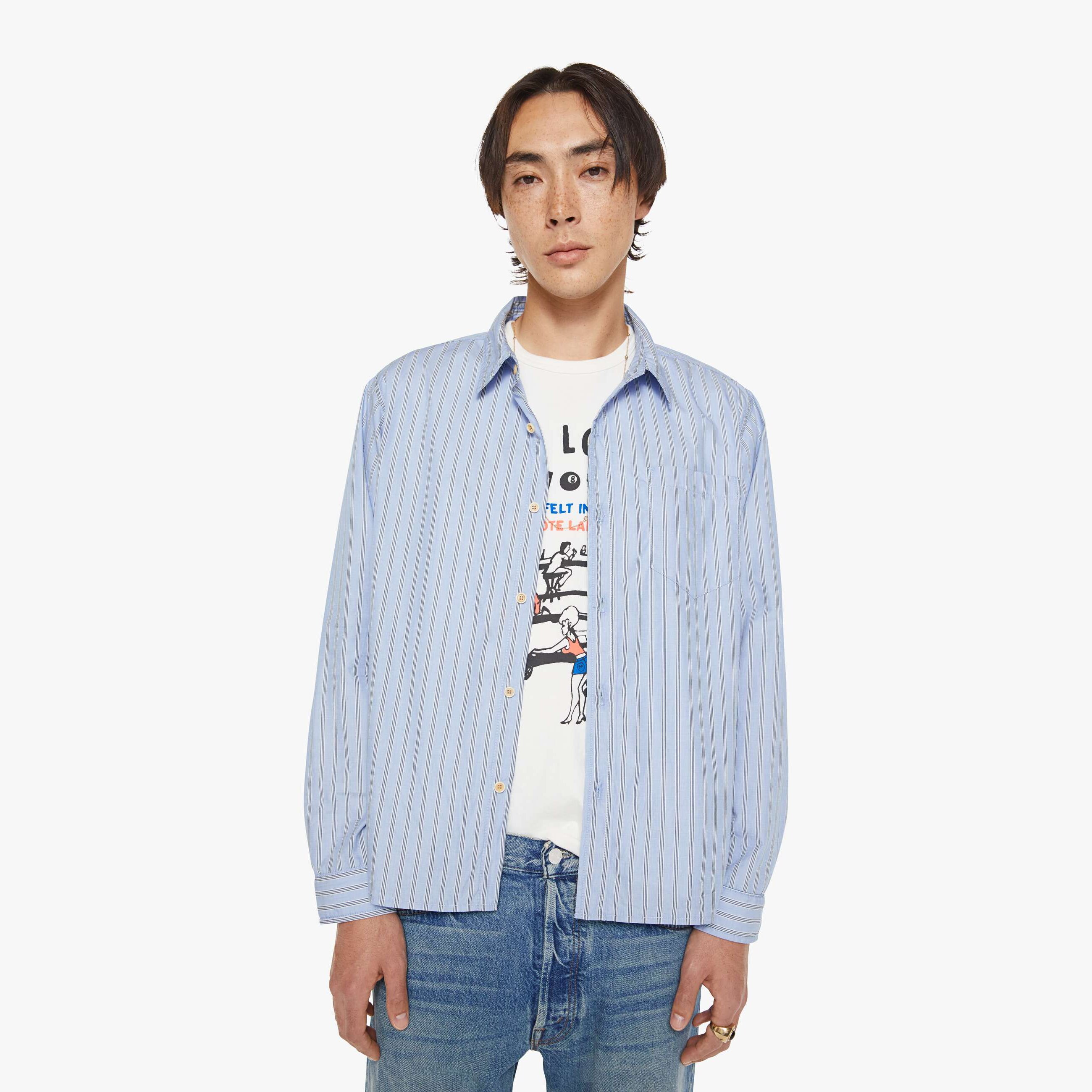 Mother The Back To Square One Pop Shirt In Blue