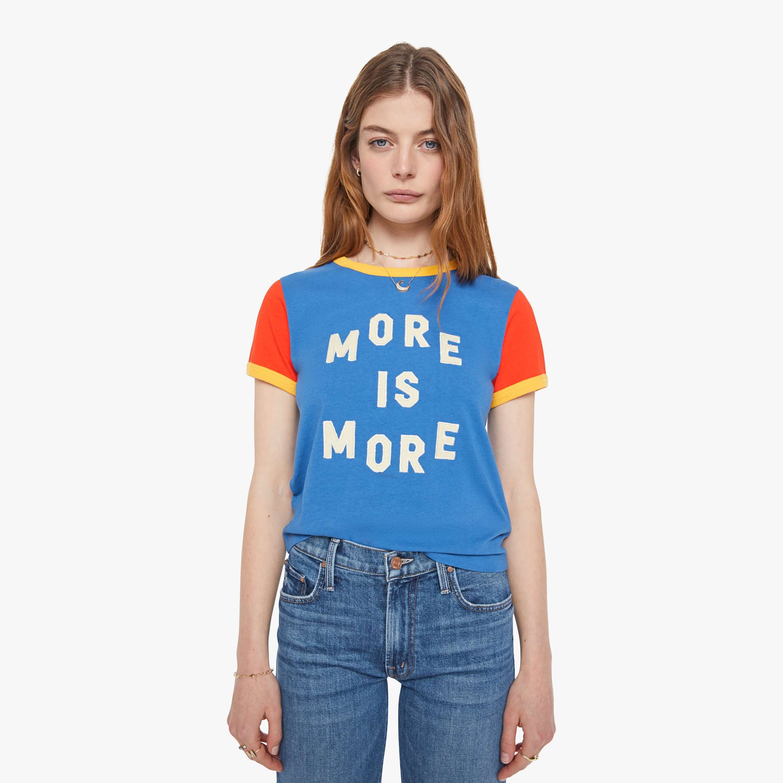 Mother The Itty Bitty Ringer More Is T-shirt In Black