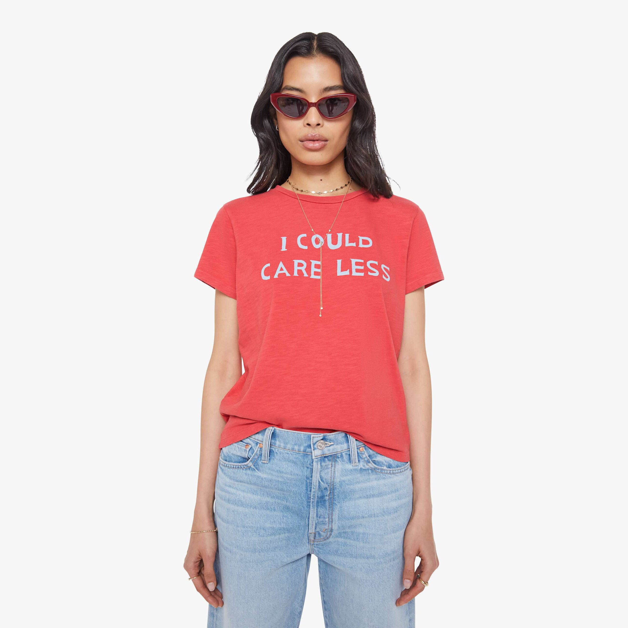 Mother The Sinful I Could Care Less T-shirt In White