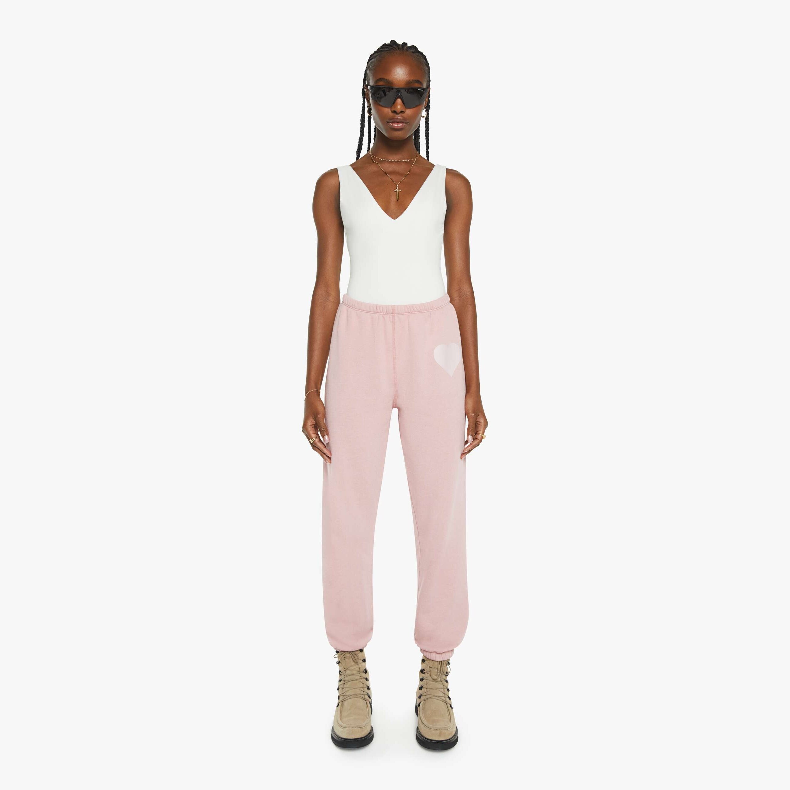 Sprwmn Heart Sweatpant Camelia In Orange - Size Medium In Orange