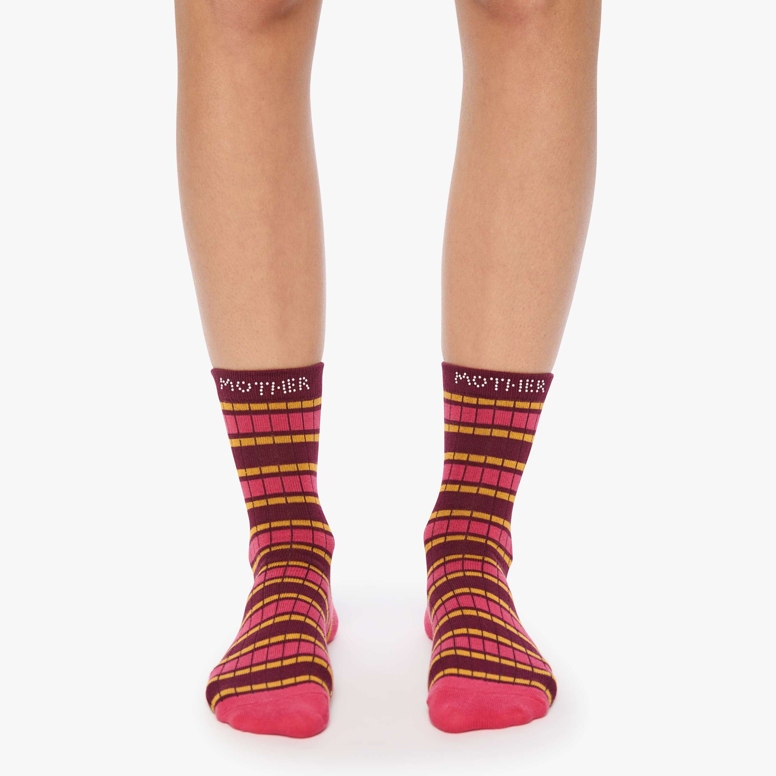 Mother The Half Step Pearl Clutcher Socks In White