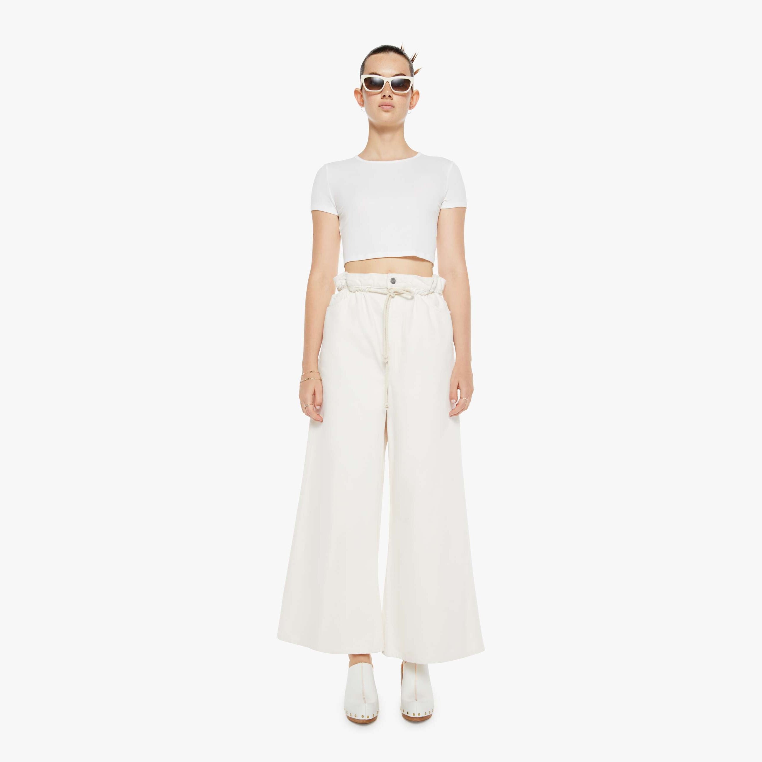 Mother Snacks! The Doggie Bag Ankle A La Carte Pants In Natural