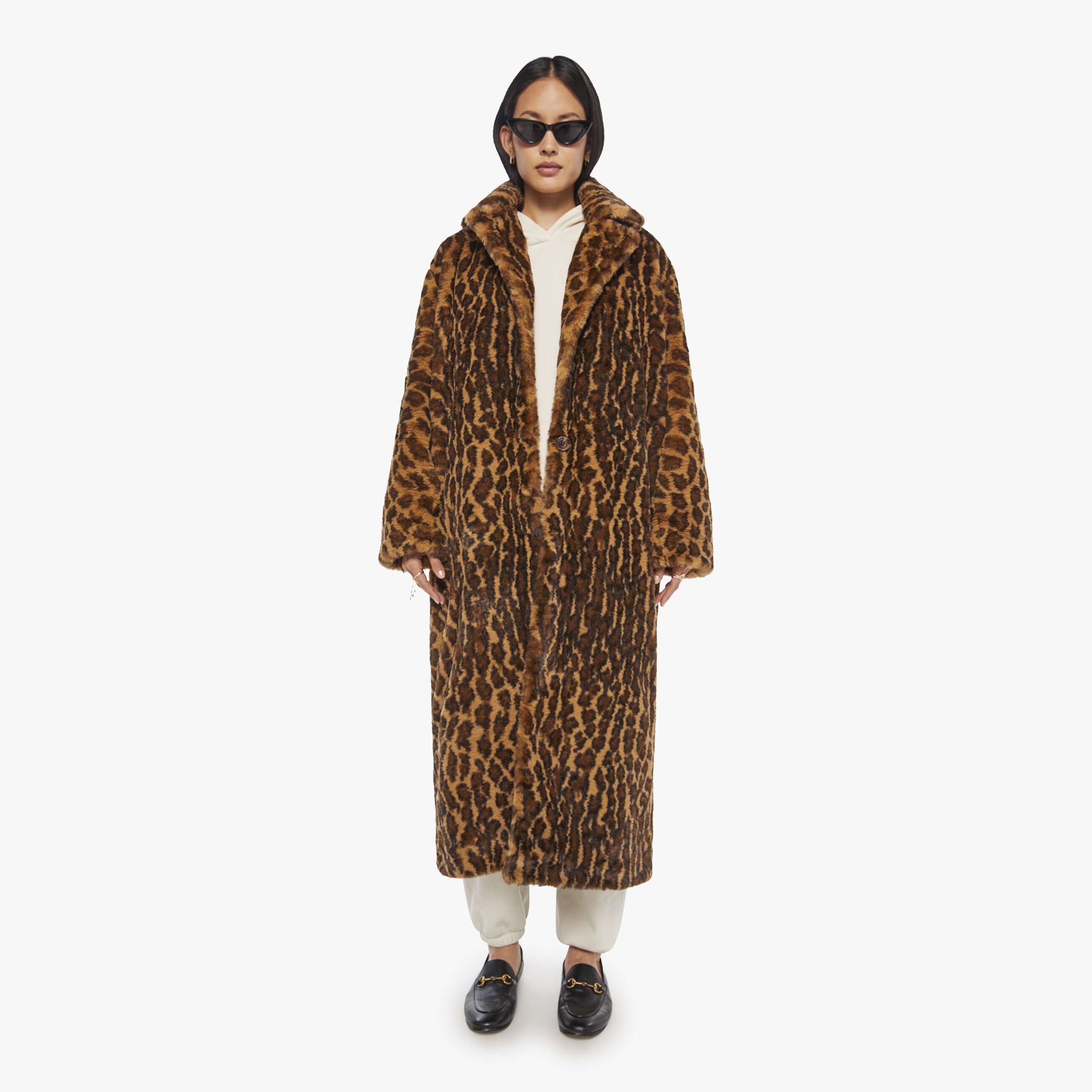 Sprwmn Iris Coat Shirt In Animal Print