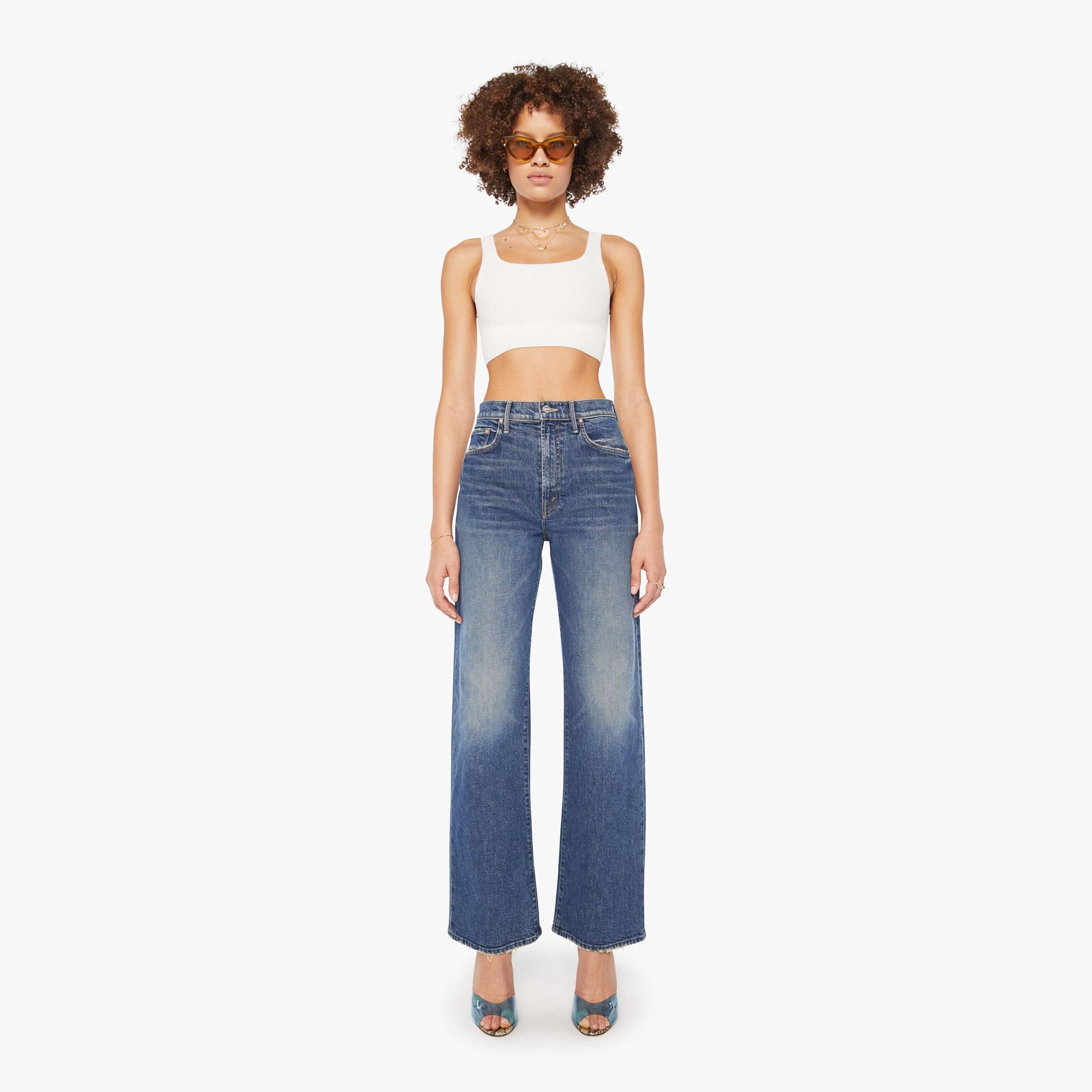 Mother The Lasso Sneak Punk Nouveau Pants In Multi