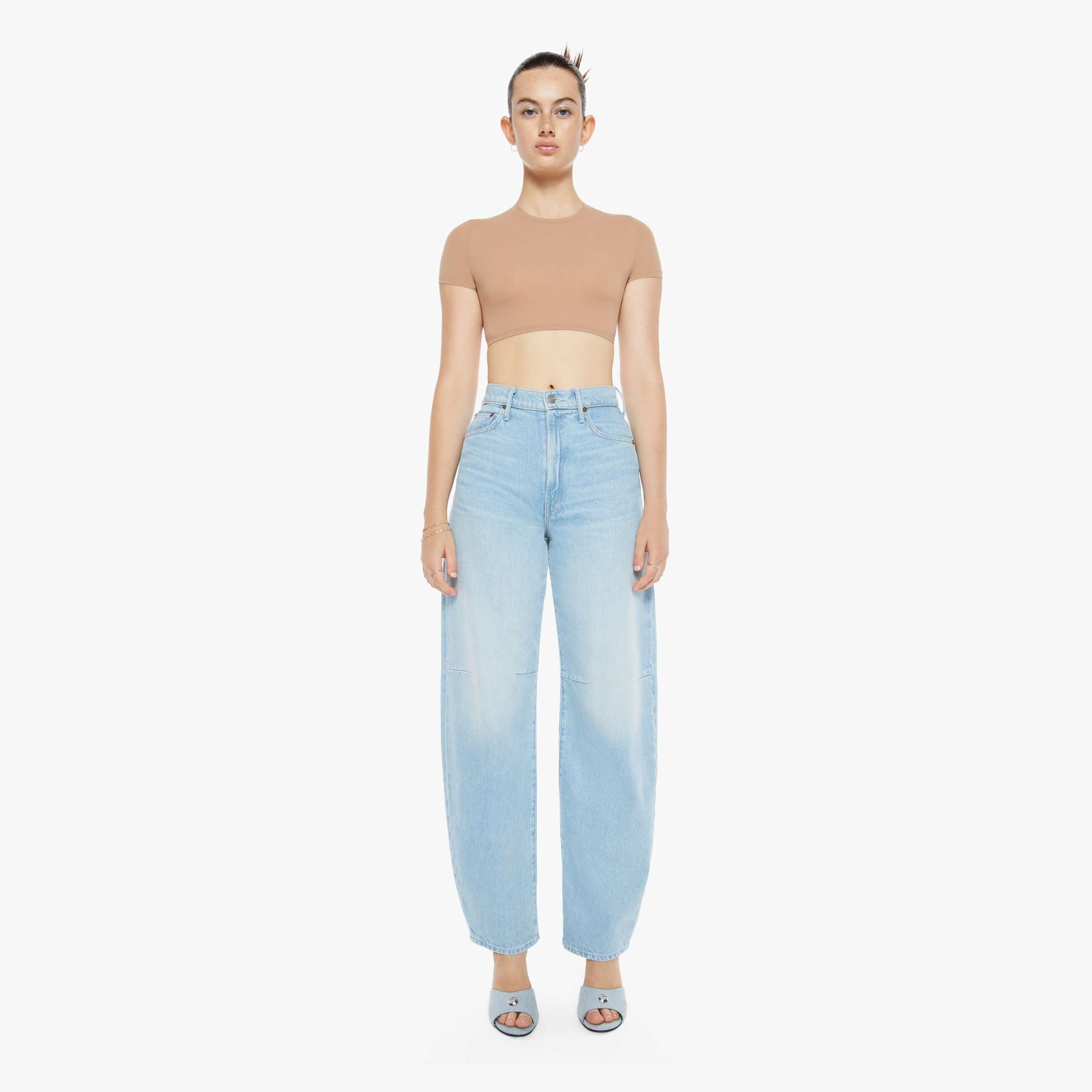 Mother Snacks! The Pony Keg Ankle Sweet And Sour In Light Blue