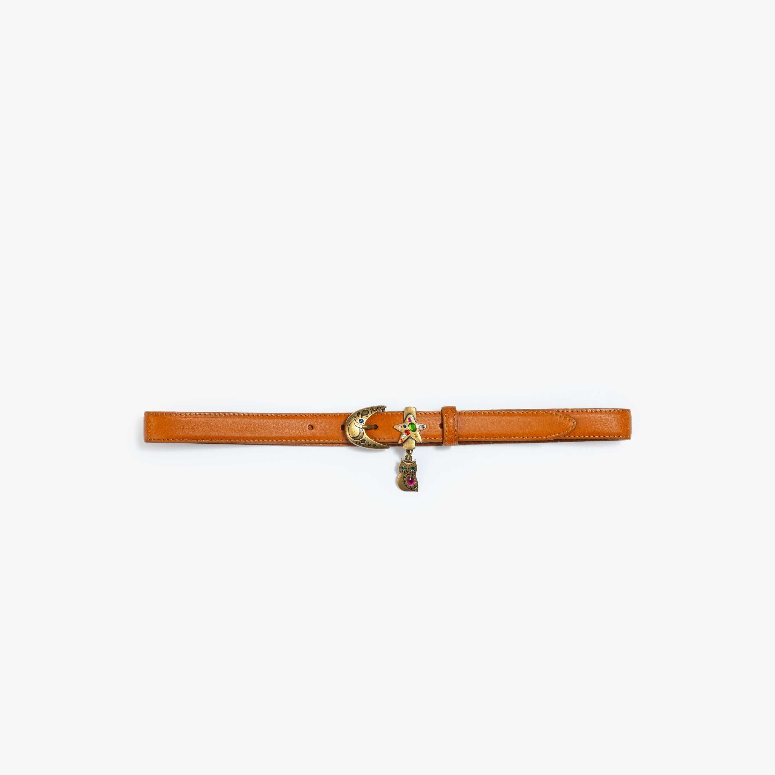 Mother The Charm School Leather Belt In Brown
