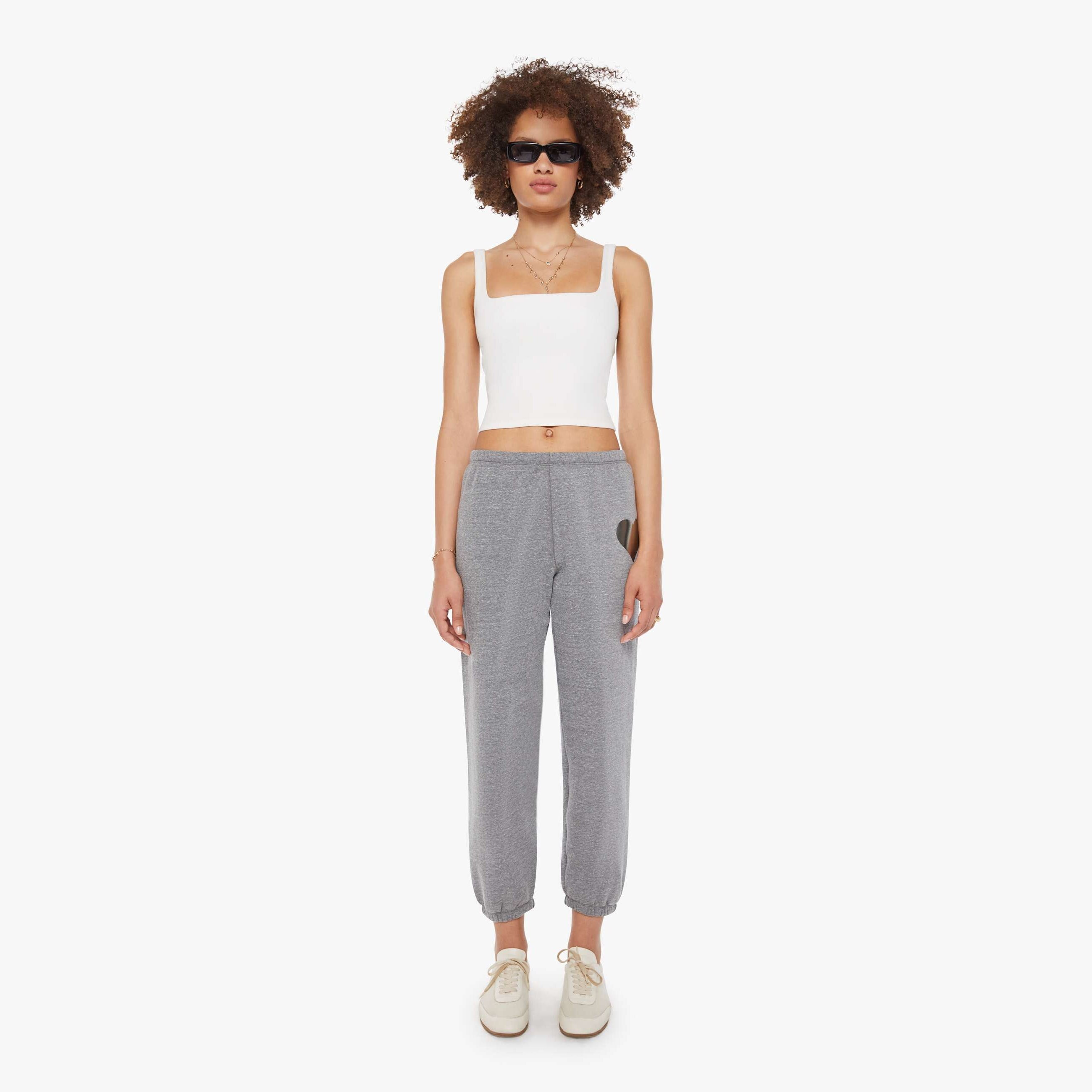 Sprwmn Heart Sweatpants Dark Heather In Gray