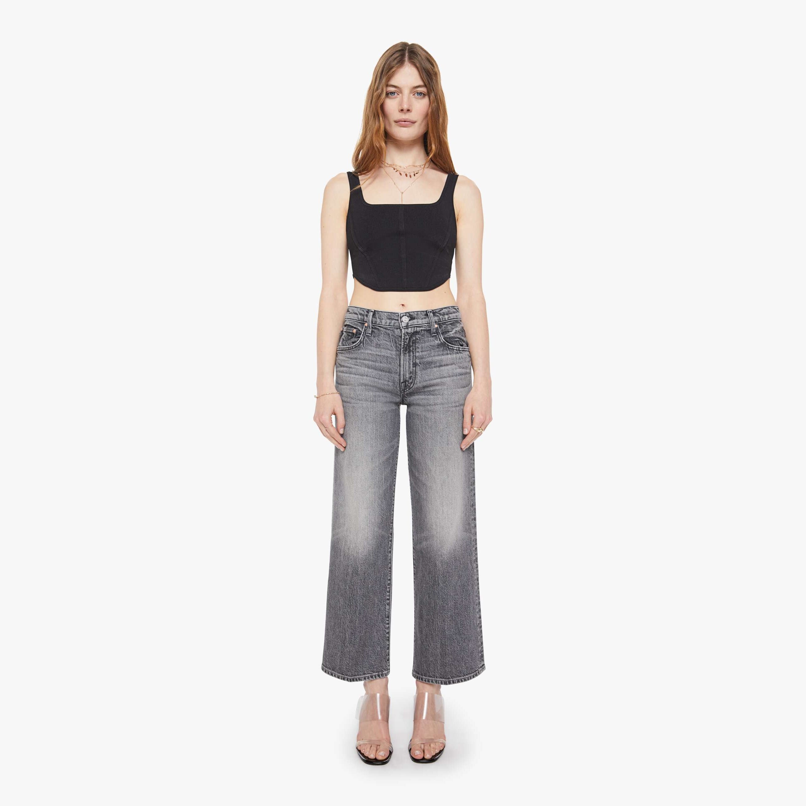 Mother The Mid Rise Maven Ankle Magpie Jeans In Gray