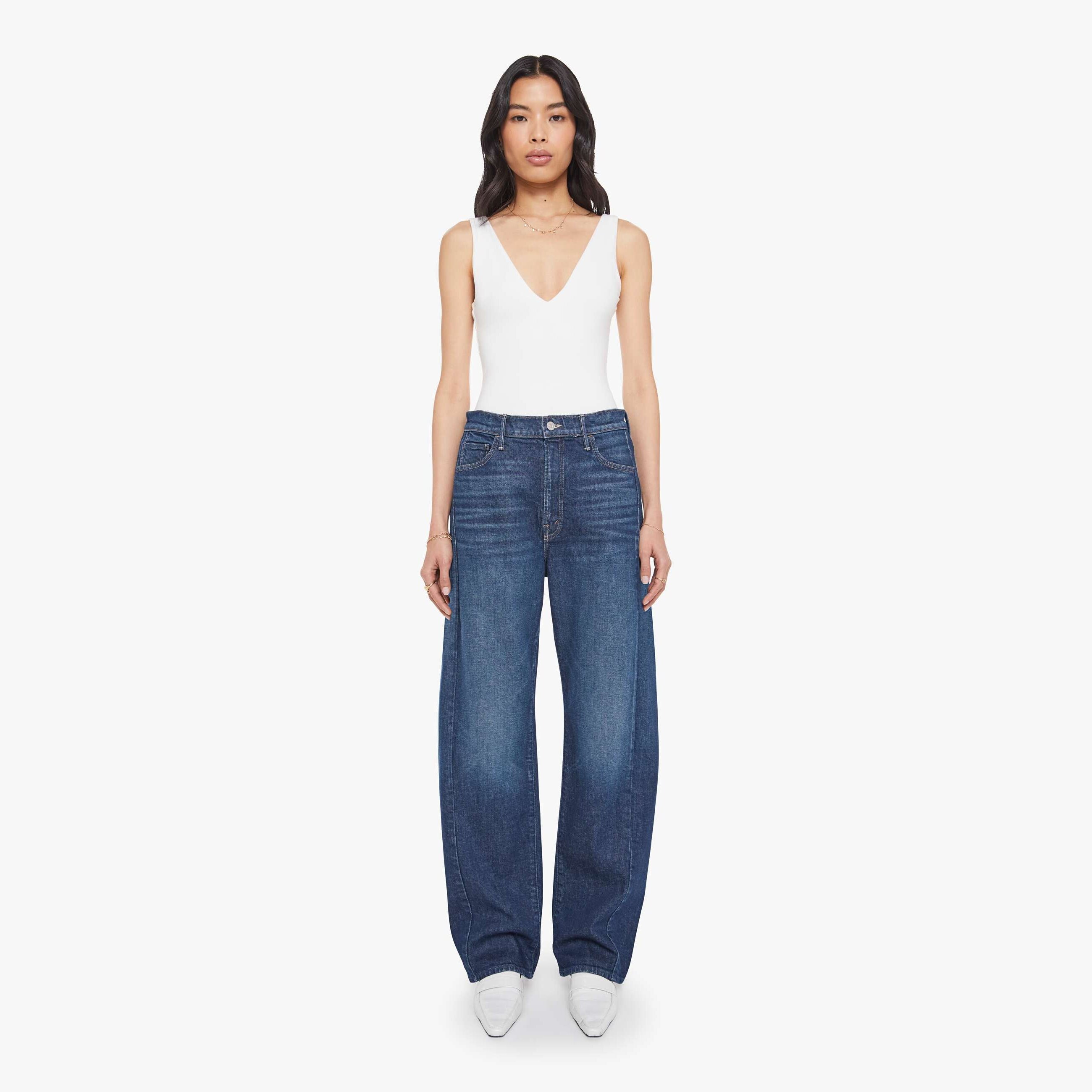 Mother The Full-pipe Skimp Shoes And Riffs In Blue - Size 32