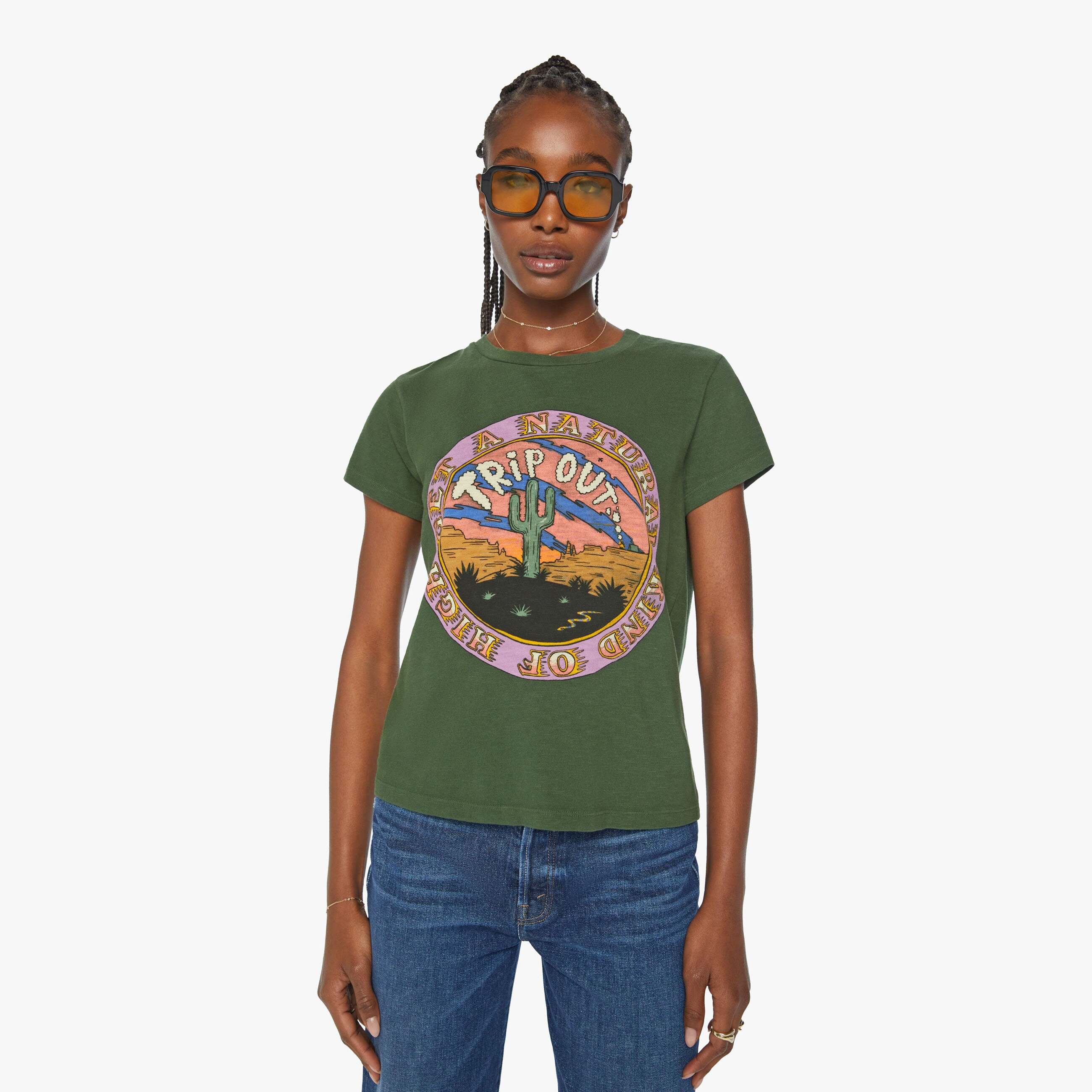 Mother The Sinful Natural Kind Of High T-shirt In Green