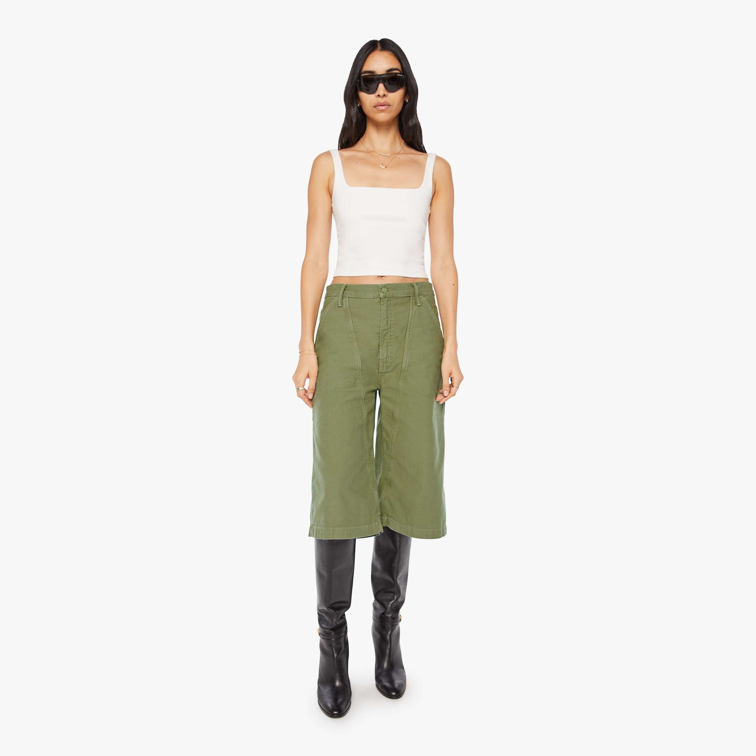 Mother The Half Chisel Dried Herb Jeans In Animal Print
