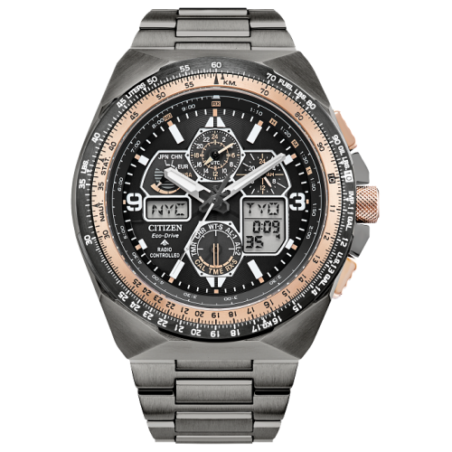 Citizen Eco-Drive Men's Automatic Promaster Air Limited Edition Skyhawk A-t Gray-tone Stainless Steel Watch 46mm