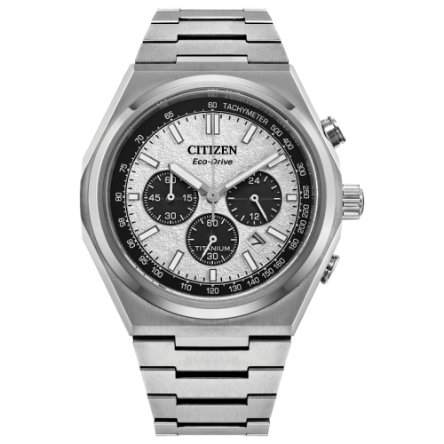 Citizen Eco-Drive Men's Chronograph Zenshin Super Titanium Bracelet Watch 43mm
