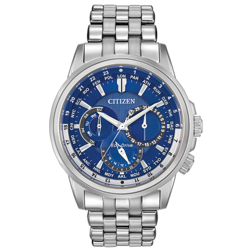 Citizen Calendrier Mens Multi-Function Silver Tone Stainless Steel Bracelet Watch Bu2021-51l, One Size