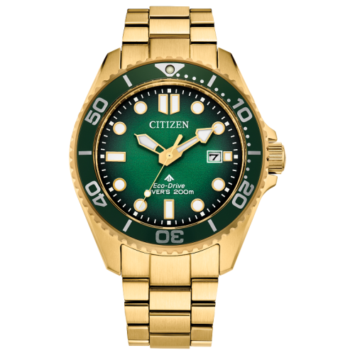 Citizen Men's Eco-Drive Promaster Dive Gold-Tone Stainless Steel Bracelet Watch, 41mm - Gold-tone