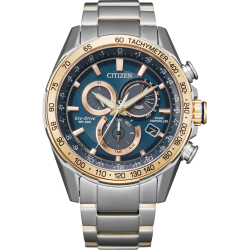 Citizen Eco-Drive Men's Chronograph Pcat Two-Tone Stainless Steel Bracelet Watch 43mm - Two Tone